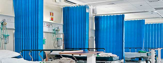 Disposable hospital curtains reduce infection.