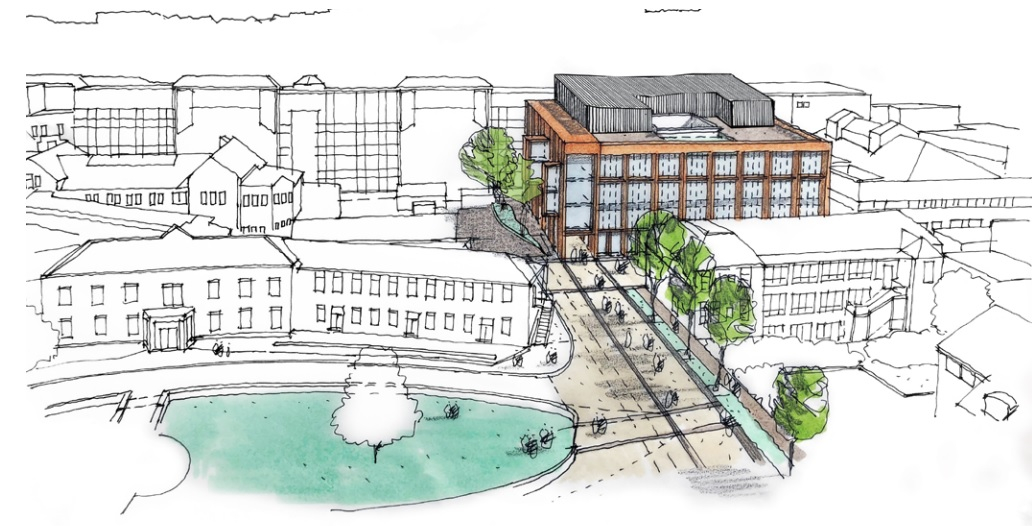 A landscaped courtyard will be visible from patient bedrooms