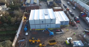 The modular building was delivered in just 25 weeks