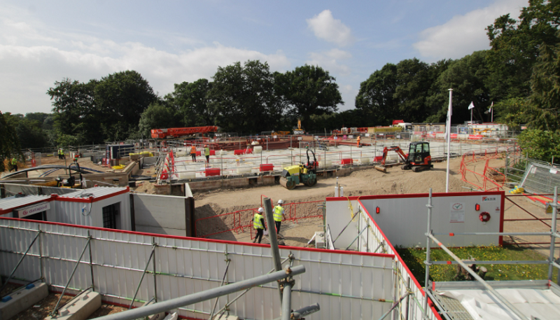 Since early August the site has been transformed, with the steel structure due to be erected shortly
