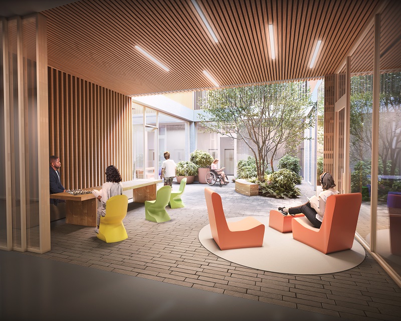 The new hospital has been designed to maximise natural light and outdoor spaces
