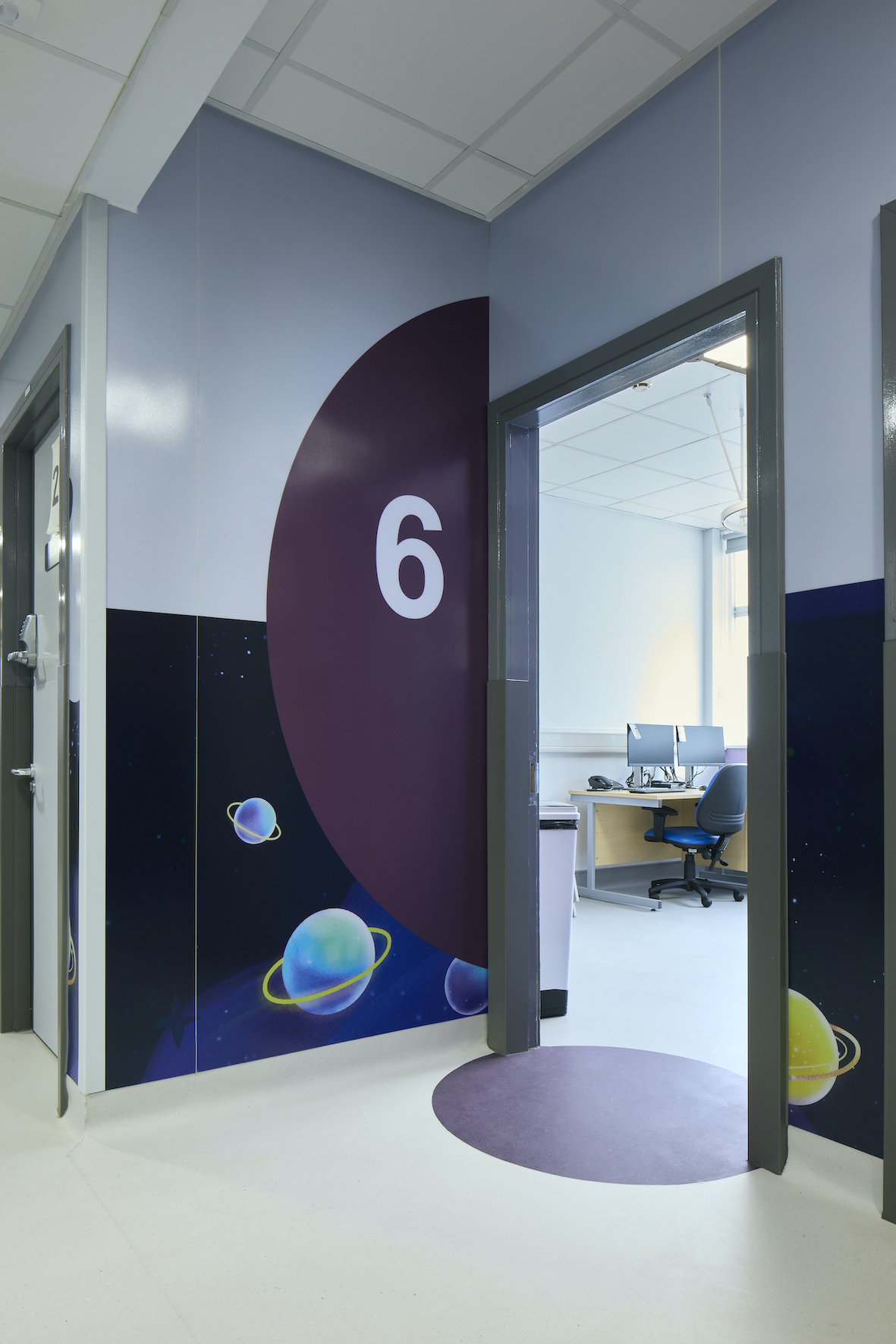 Colour is used to define spaces