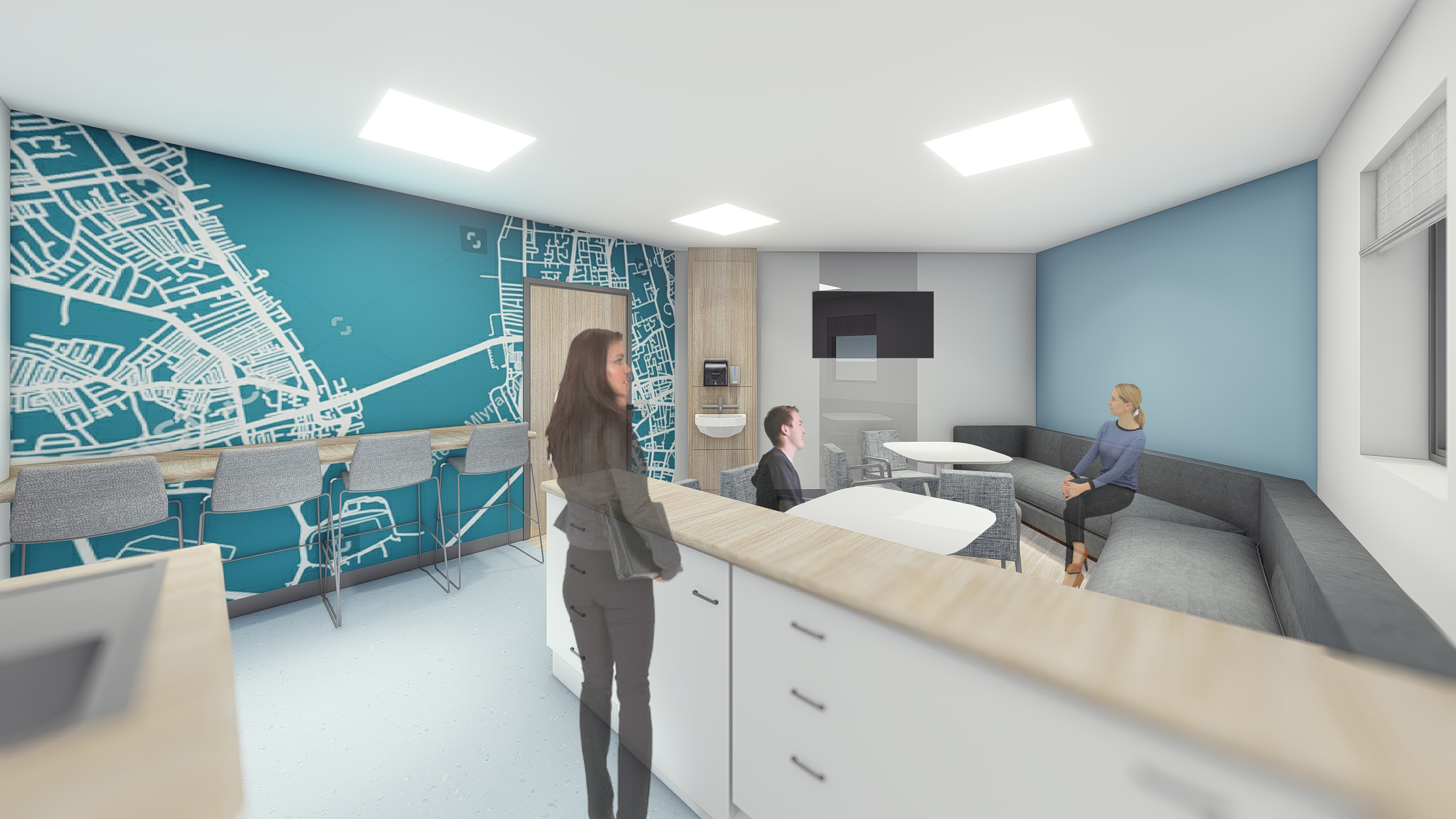 An artist's impression of the new imaging and colposcopy department