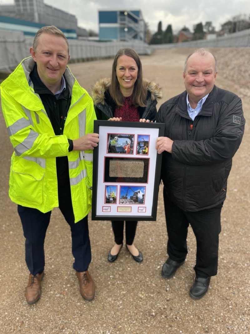 Richard Myatt, Tilbury Douglas; trust chief executive, Sarah-Jane Marsh; and Mark Dudley of Armac