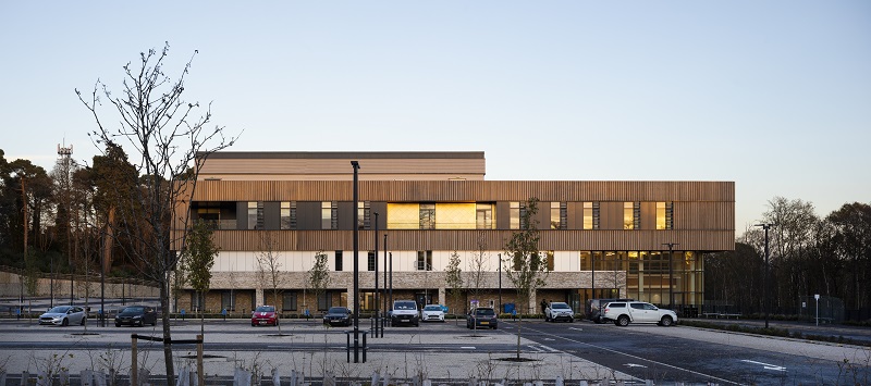 The new Heatherwood Hospital makes the most of its woodland setting