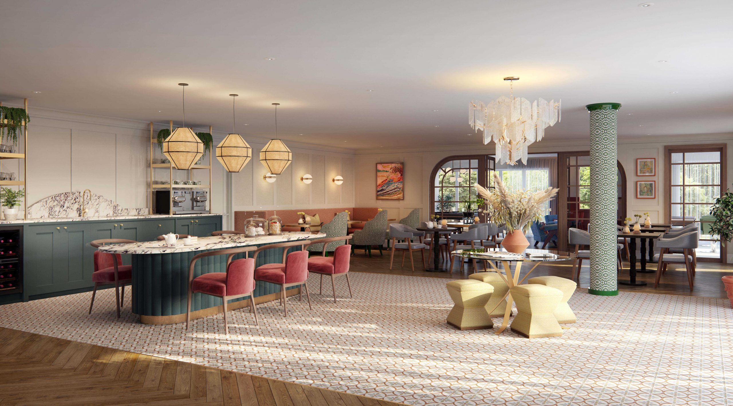 The interiors have been designed to be rooted in the local communities