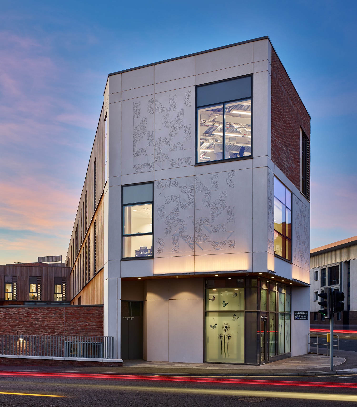 The street elevations reflect the materiality of surrounding developments