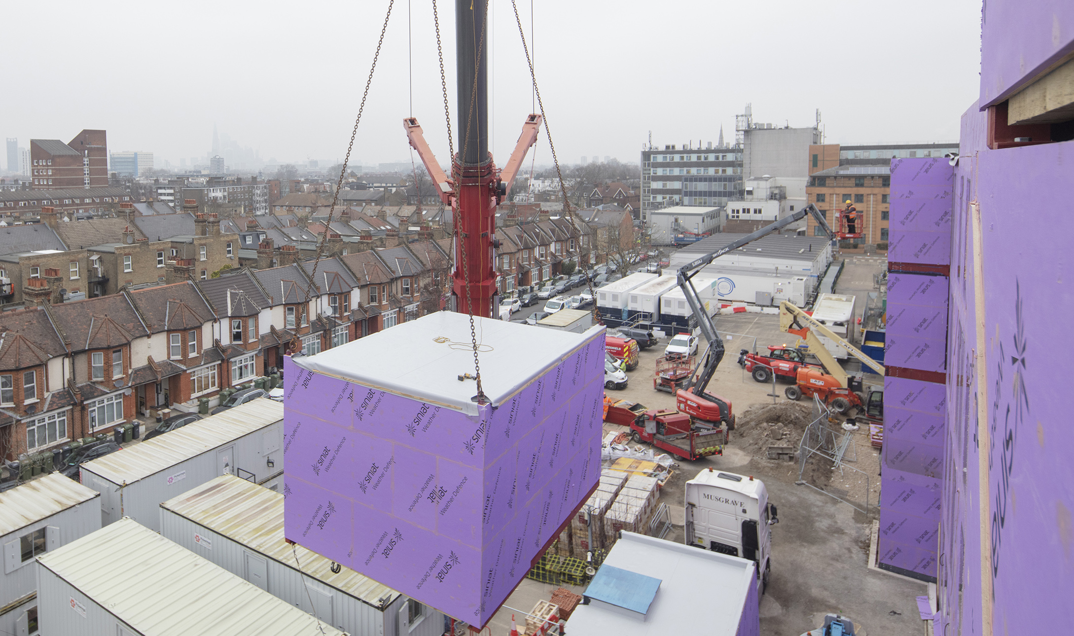 A total of 133 modules make up the new building