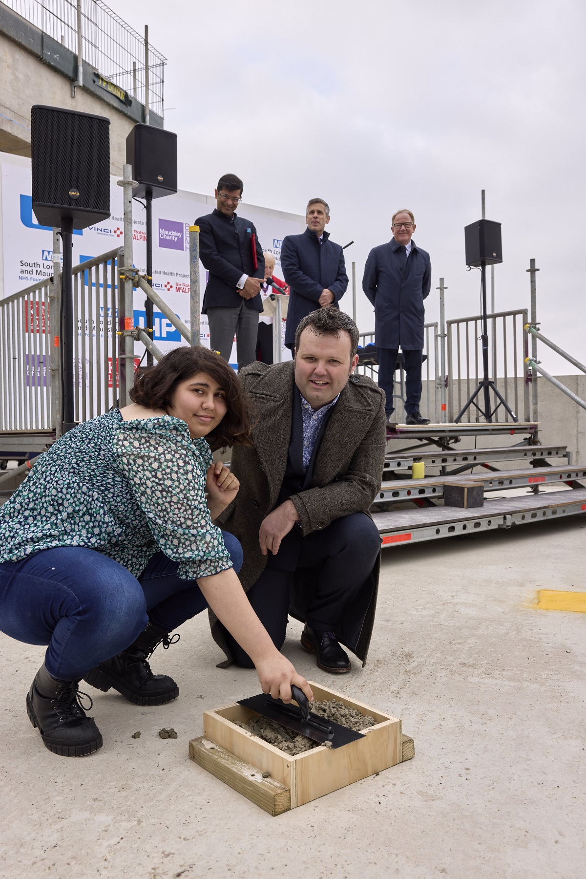 The topping-out ceremony marked the completion of the main frame of the building