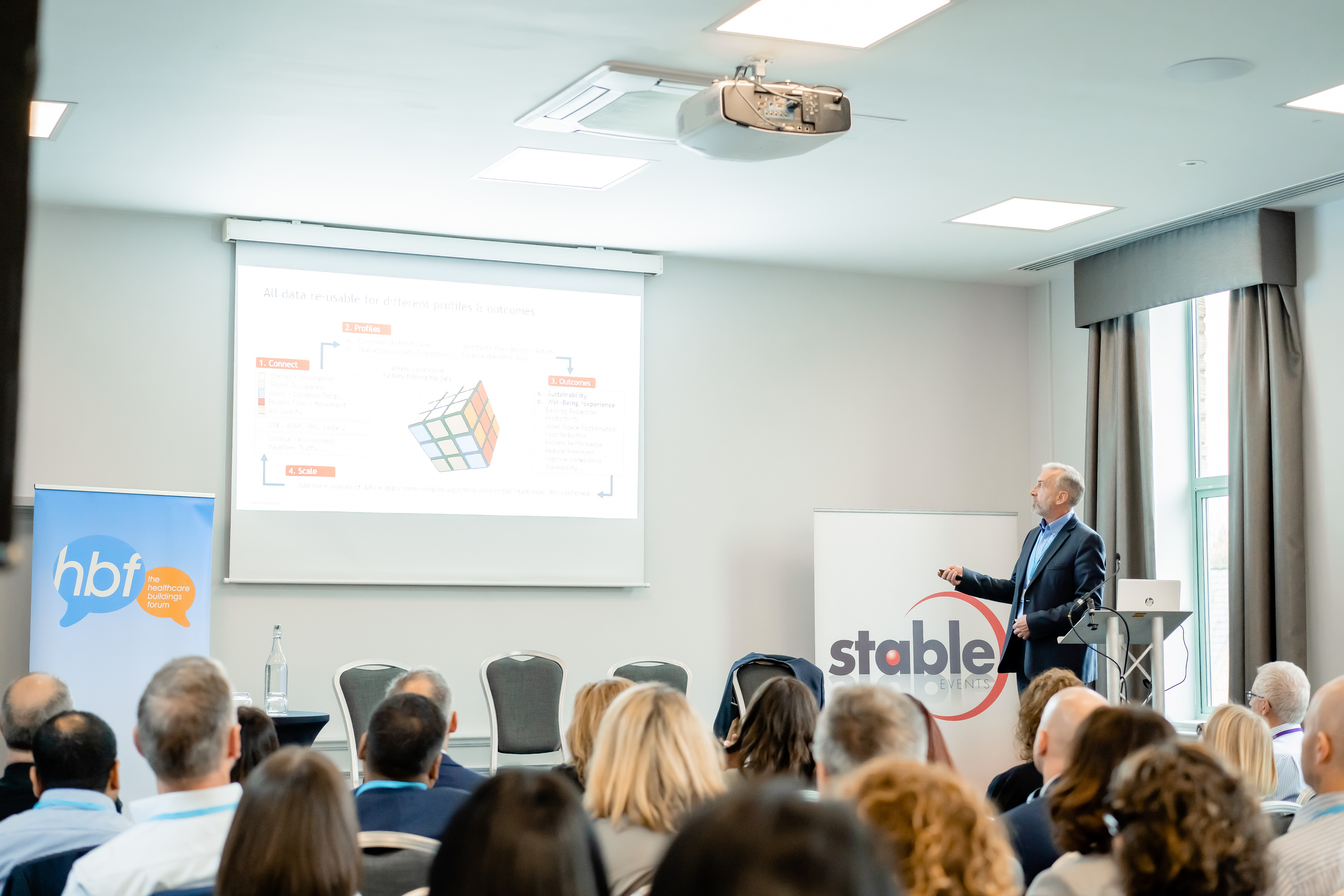 Speakers included Karl Redmond, strategic estates lead in the NHS Estates Delivery Unit