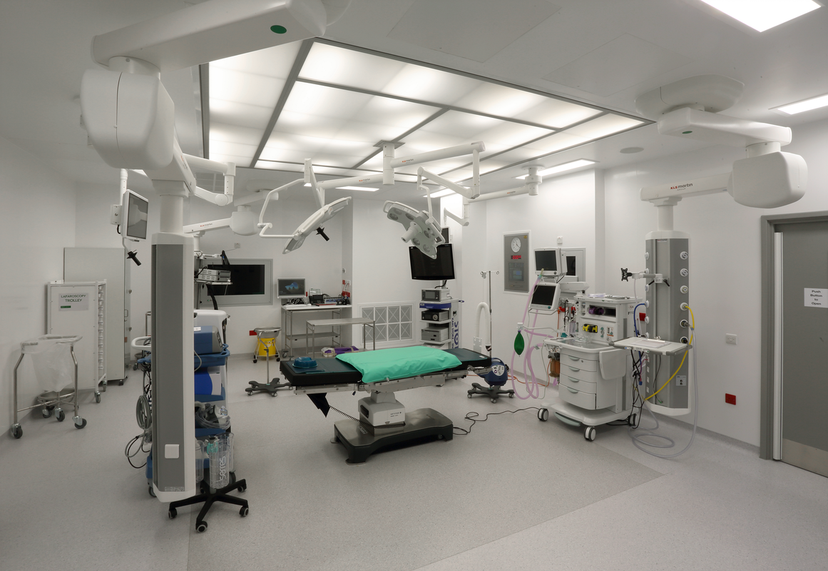 The hospital features the very-latest technology, including live streaming from the theatres