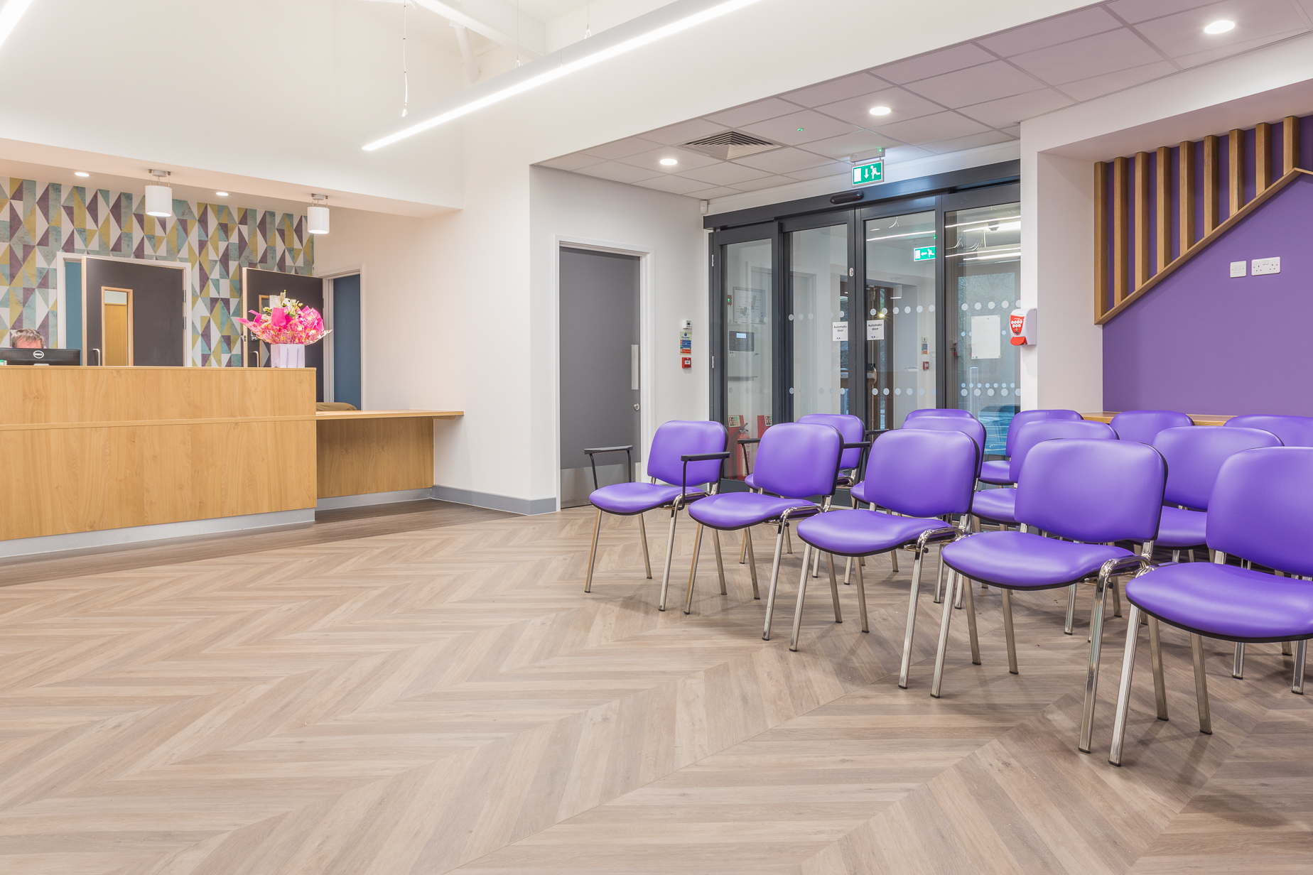 The waiting area in the new Whittle GP Surgery, which is now open to patients