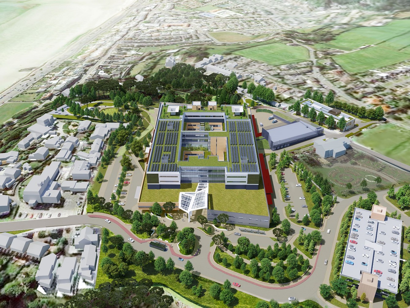 The development will include a mental health unit, energy centre, and extensive landscaping