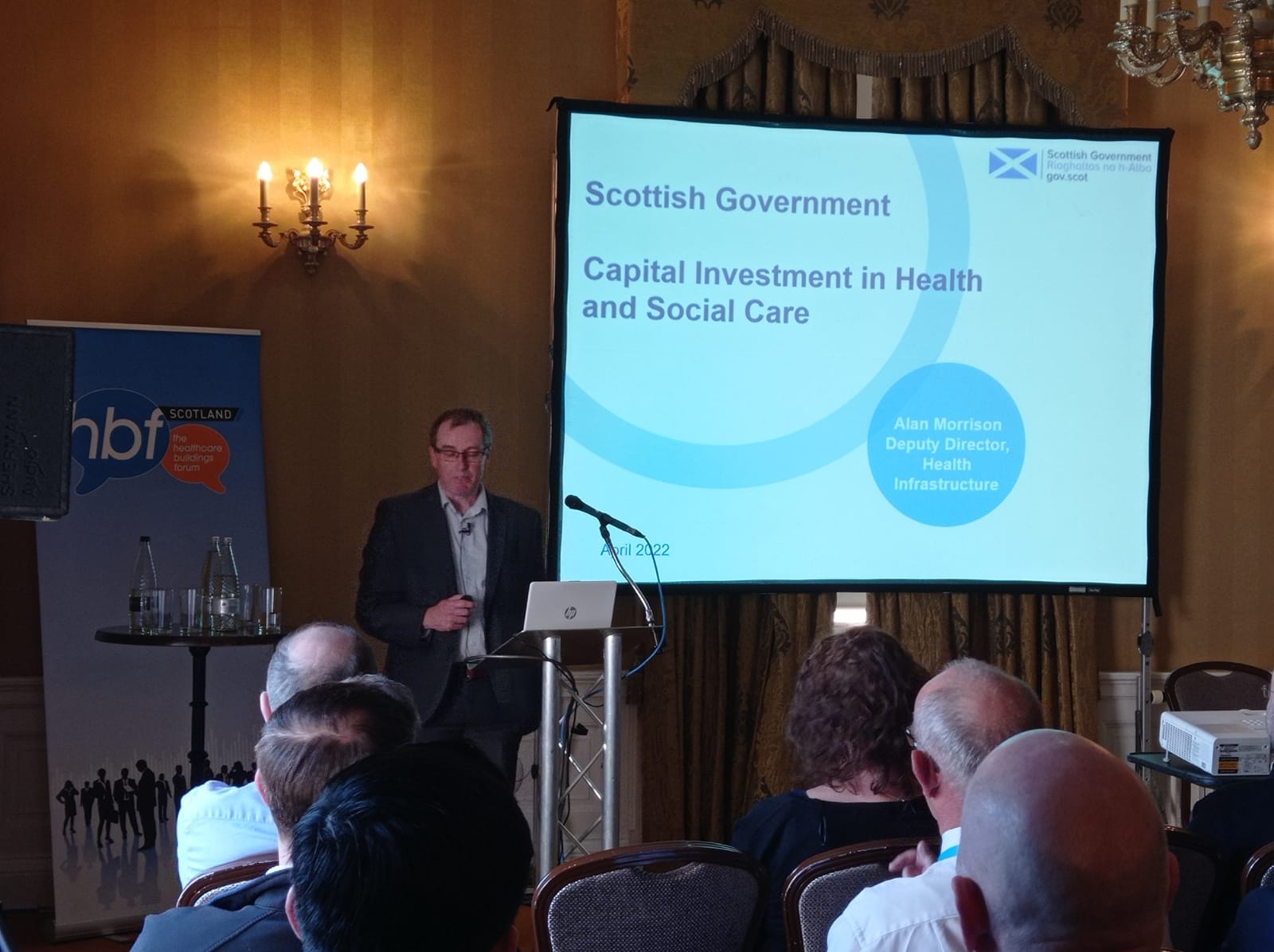 Alan Morrison gave delegates an overview of the investment into the Scottish healthcare estate