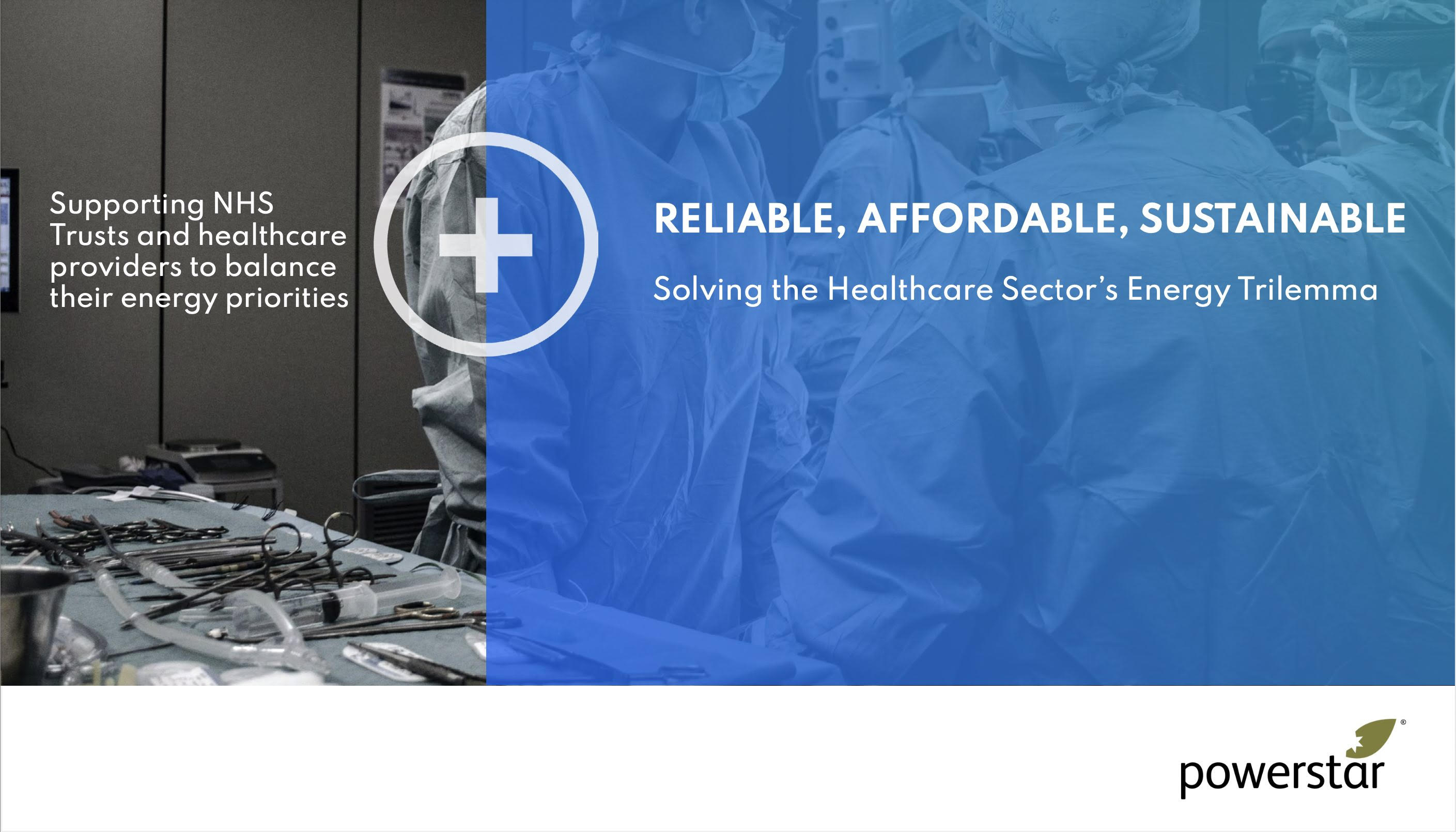 The paper considers each arm of the 'energy trilemma' facing the healthcare sector