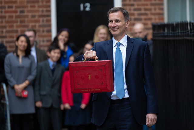 Chancellor, Jeremy Hunt, pictured outside Downing Street before the Budget speech