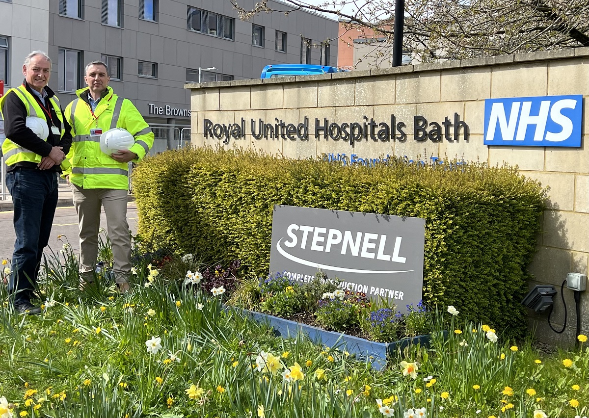Damian James and Richard Stanford Brown from contractor, Stepnell, are pictured at the RUH site 