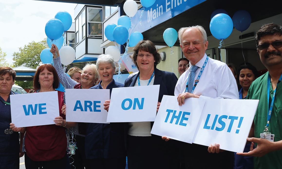 Queen Elizabeth Hospital Staff celebrate announcement of long-awaited redevelopment will go ahead