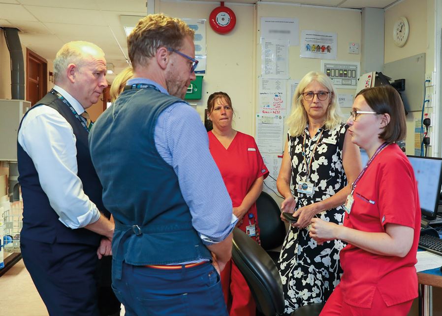 He spoke to staff and patients about the plans