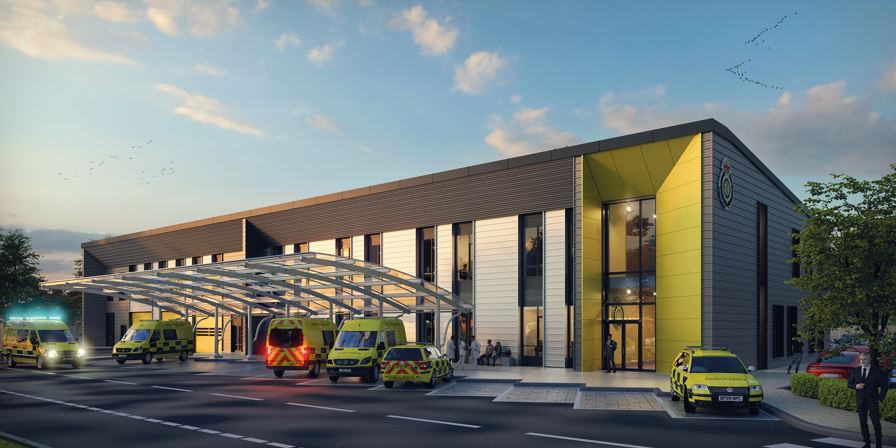 The ambulance hub is designed to be fully net zero carbon in operation